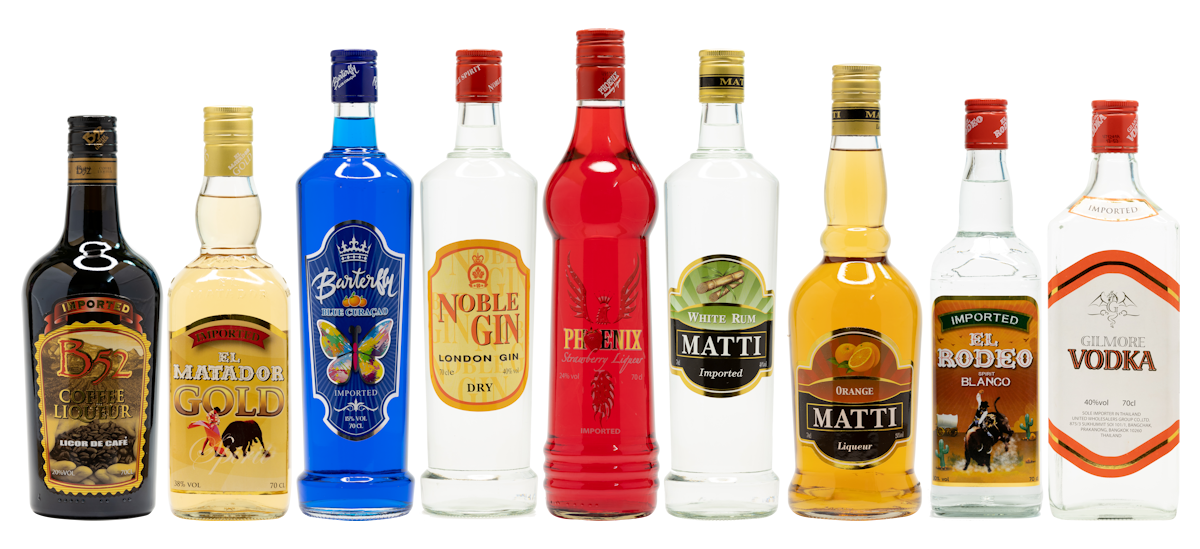 Selected spirits bottled by La Martiniquaise Vietnam