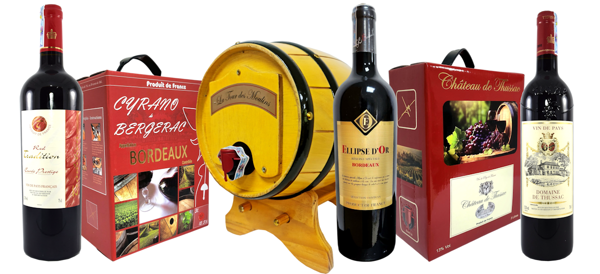 Selected wine products and packaging formats prepared by La Martiniquaise Vietnam